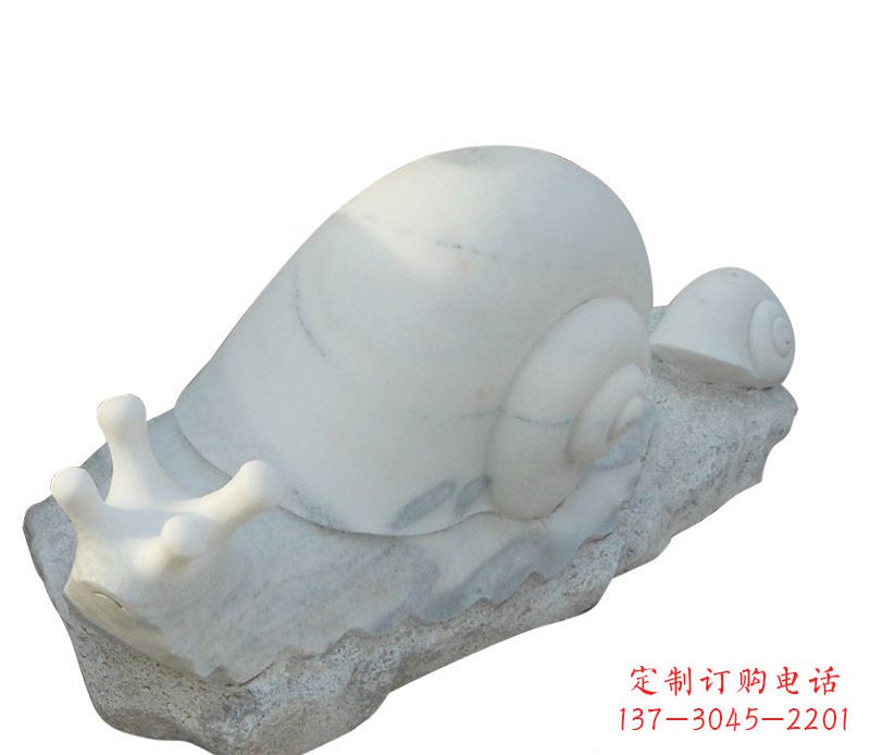 长沙蜗牛石雕公园动物摆件
