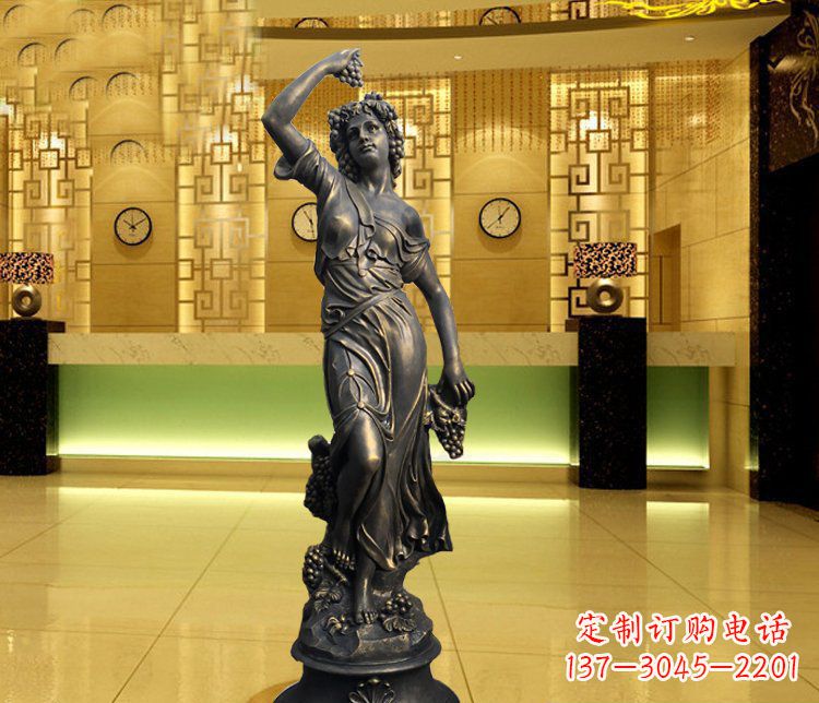 长沙西方女人别墅景观铜雕塑 (2)