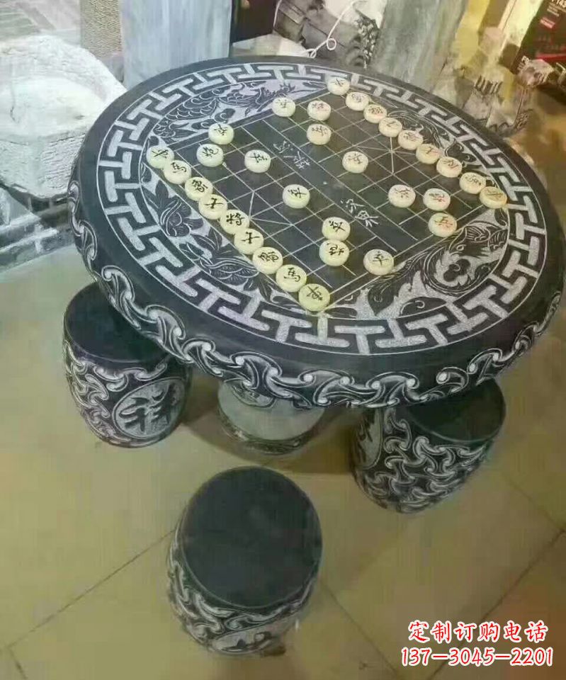 长沙下象棋石桌凳 