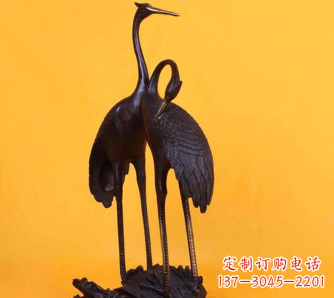 长沙仙鹤雕塑铜