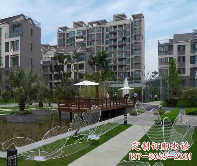 长沙小区不锈钢镂空蝴蝶雕塑