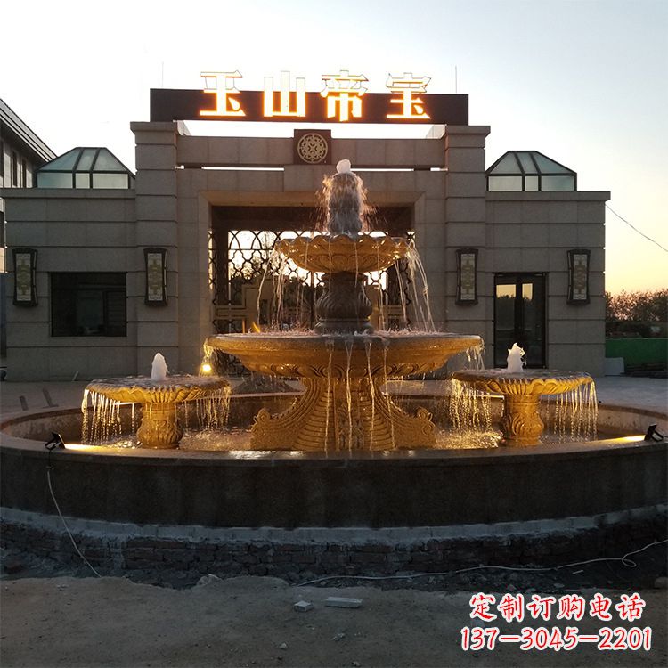 长沙小区广场欧式水景石雕喷泉