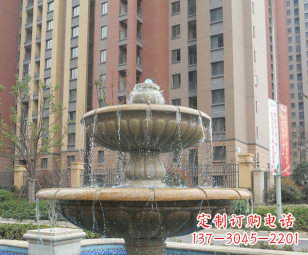 长沙小区景观大理石喷泉石雕