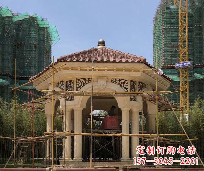 长沙小区景观欧式凉亭石雕