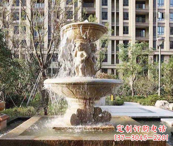 长沙小区景观欧式喷泉石雕 (3)