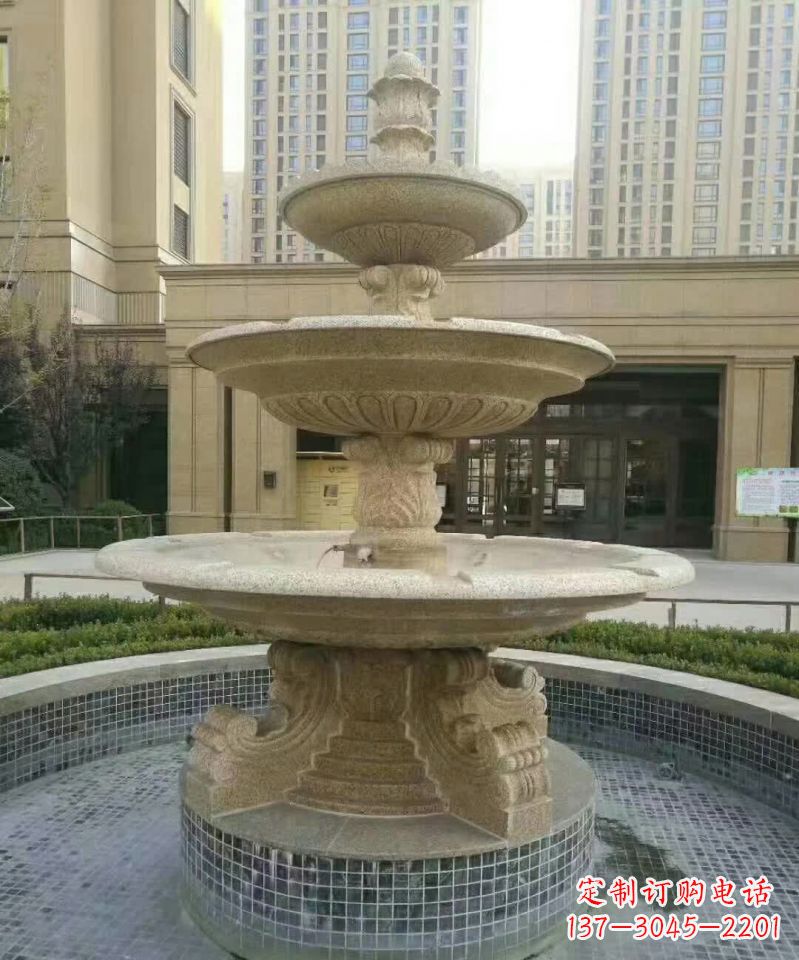 长沙小区喷泉石雕 (2)