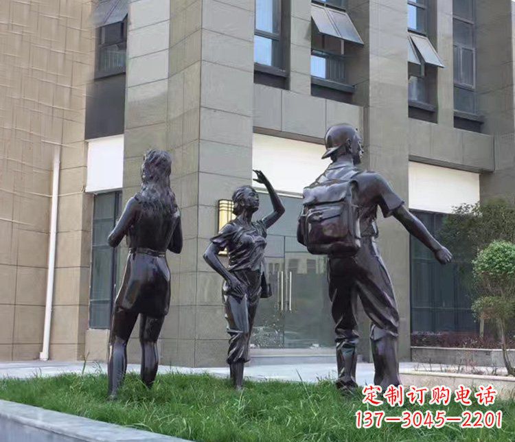 长沙小区铜雕美女人物雕塑