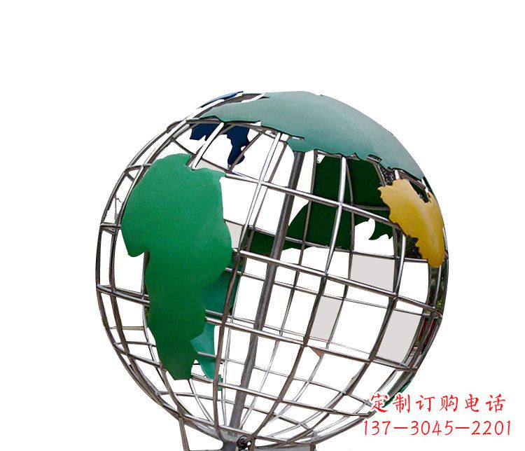 长沙校园不锈钢地球仪摆件雕塑