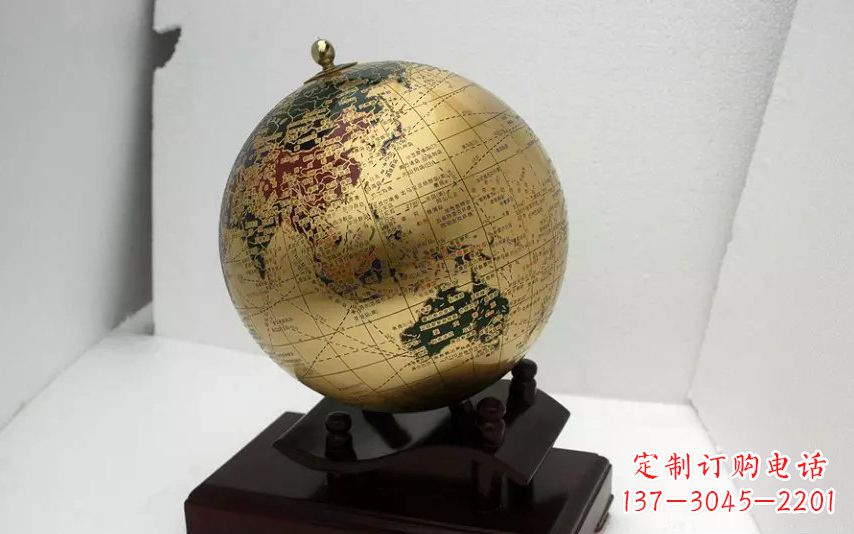 长沙校园不锈钢地球仪雕塑 (3)