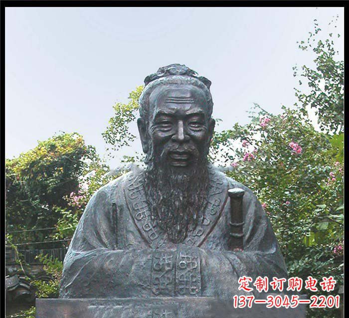 长沙校园大型孔子头像铜雕