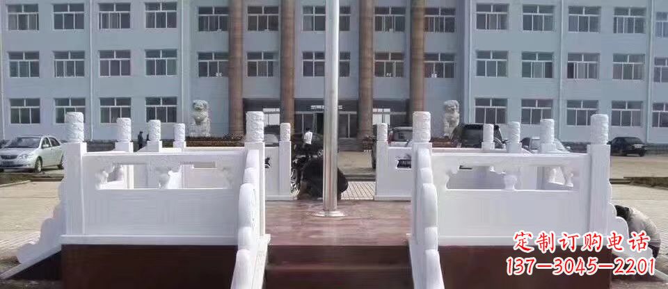 长沙校园汉白玉升旗台石雕