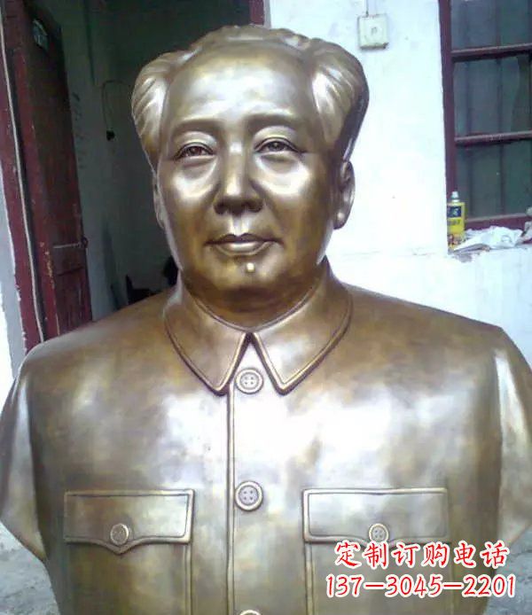 长沙校园毛主席胸像伟人铜雕
