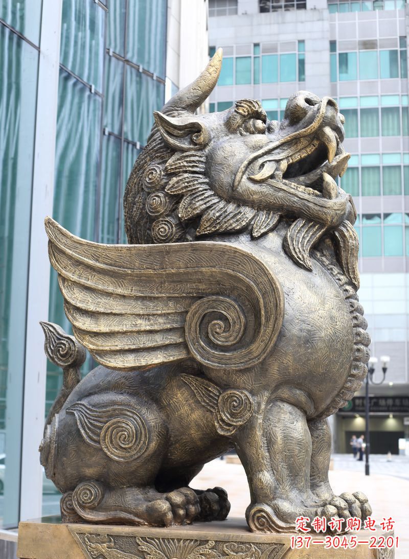 长沙獬豸古代神兽铜雕