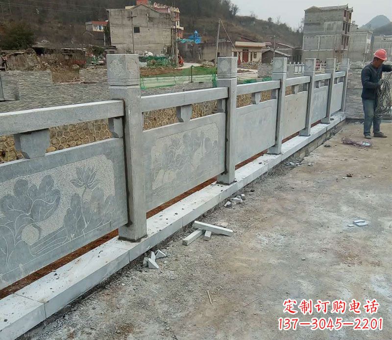 长沙园林仿古石栏板景观石雕 (5)