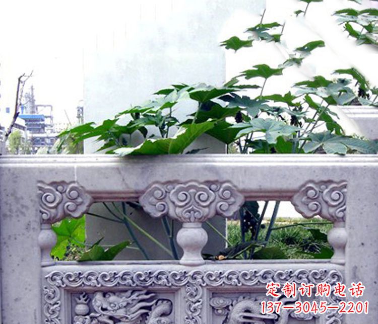长沙园林仿古石栏板景观石雕 (6)