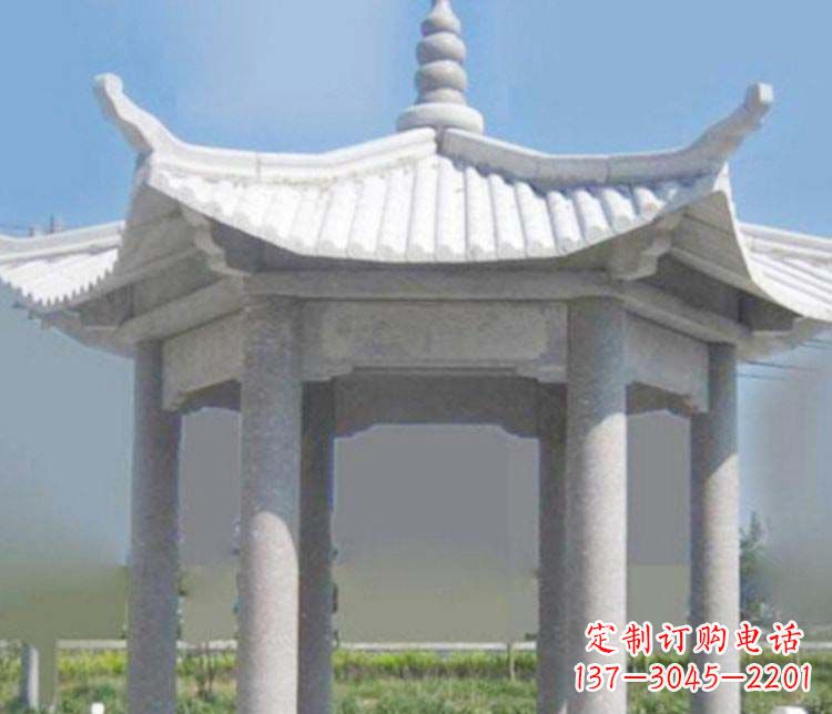 长沙园林仿古石凉亭景观石雕