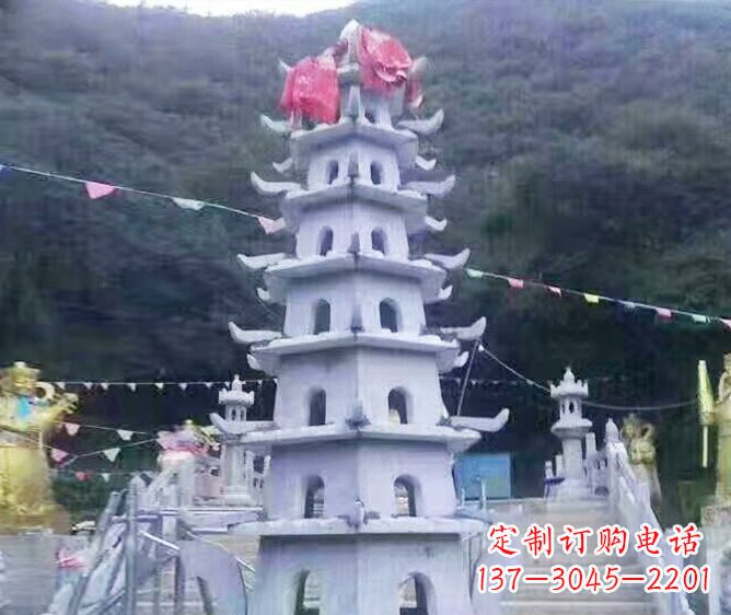 长沙园林景观大理石宝塔石雕
