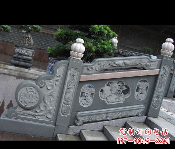 长沙园林景观大理石栏板雕塑 (6)