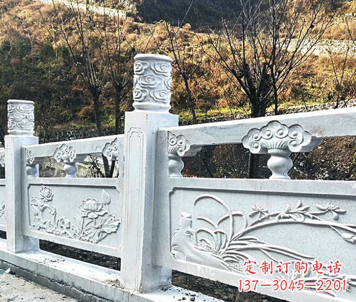 长沙园林景观大理石栏板石雕 (7)