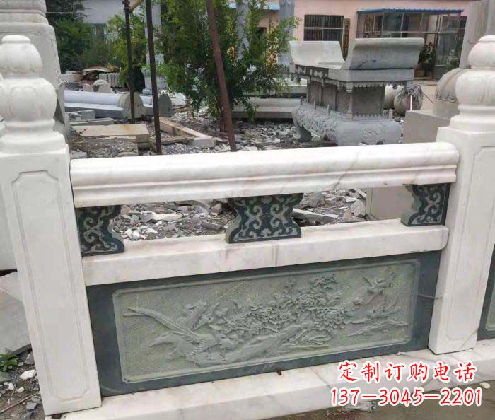 长沙园林景观大理石桥栏板石雕 (2)