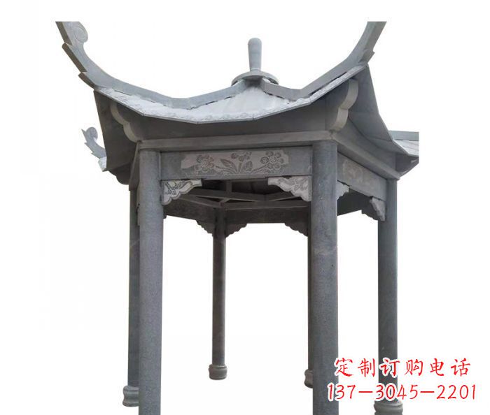 长沙园林景观仿古石雕凉亭 (3)
