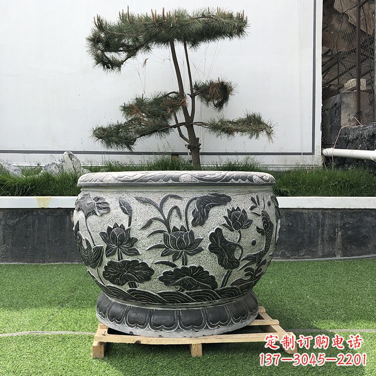 长沙园林石雕水缸