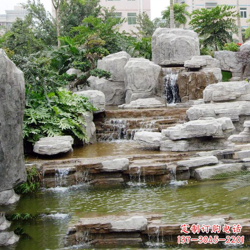 长沙园林石头假山流水