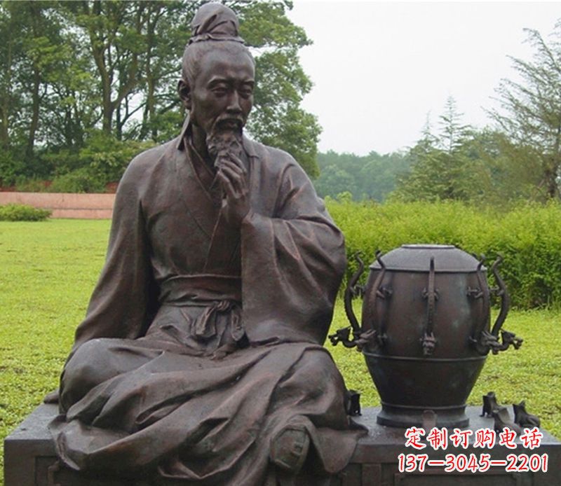 长沙张衡科学家铜雕