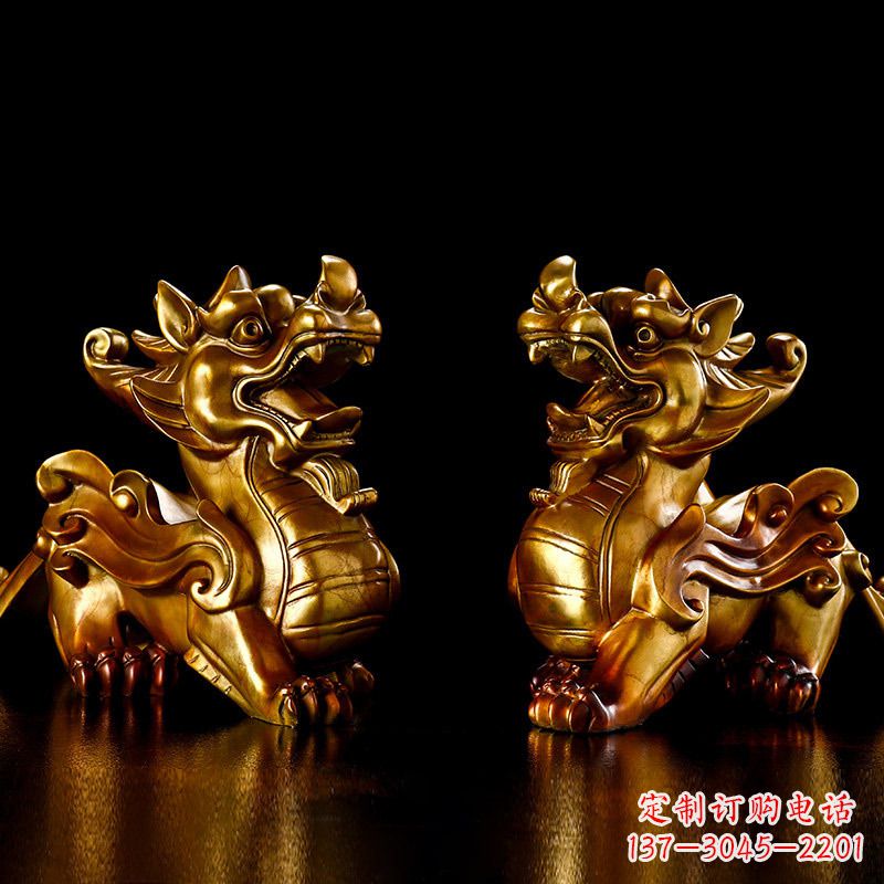 长沙招财黄铜貔貅雕塑摆件