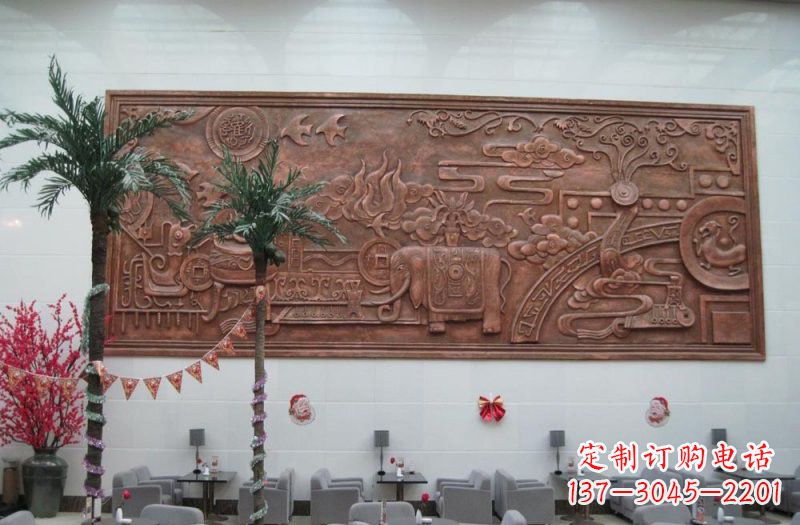 长沙招财进宝大象铜浮雕