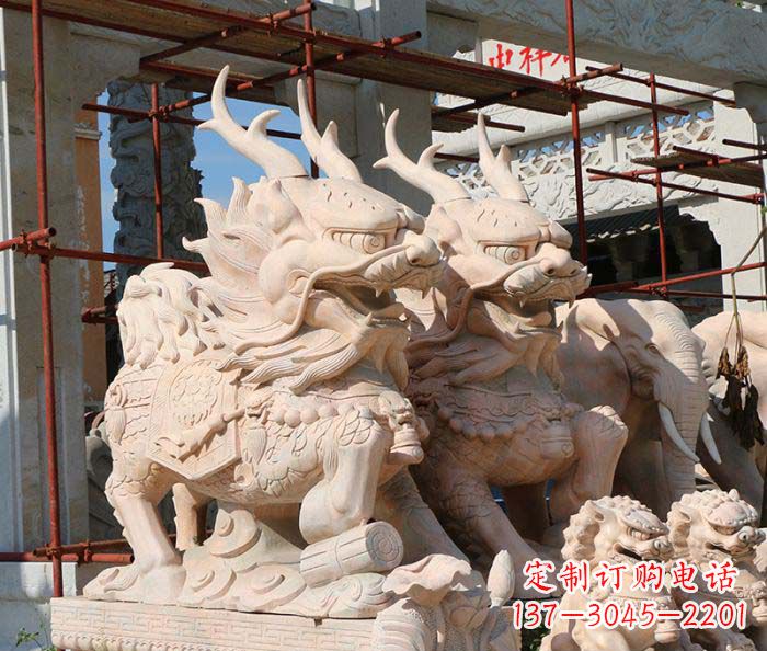 长沙招财瑞兽麒麟石雕