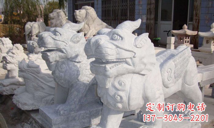 长沙招财神兽大理石貔貅石雕