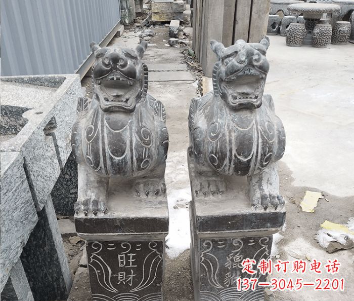 长沙招财神兽貔貅石雕 (2)
