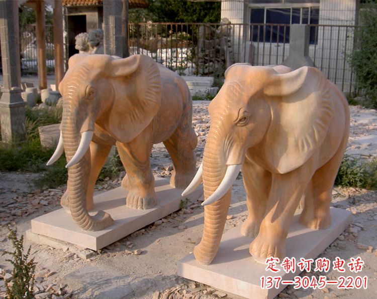 长沙招财石雕大象