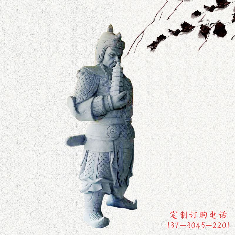 长沙中国古代神话中的托塔天王石雕塑