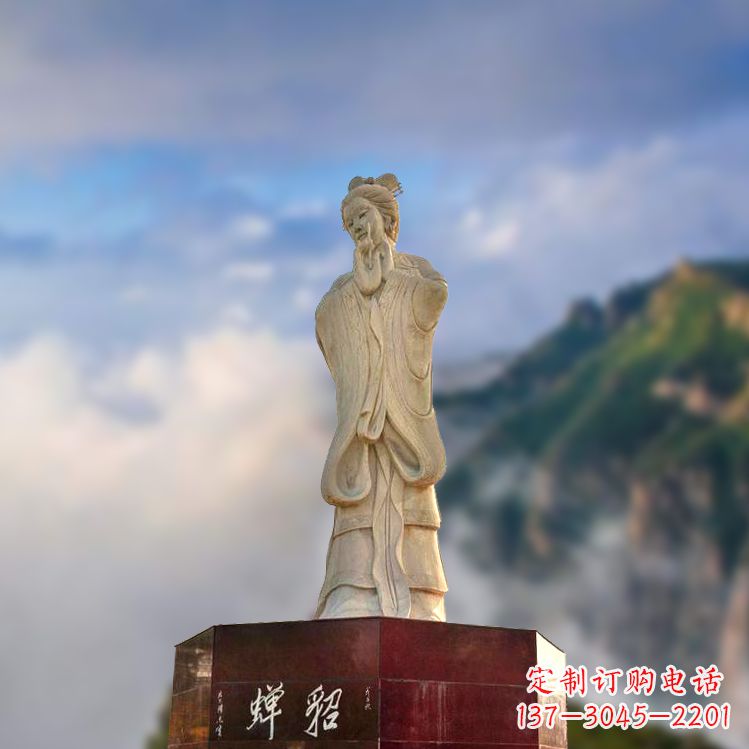 长沙中国古代四大美女之貂蝉景观石雕