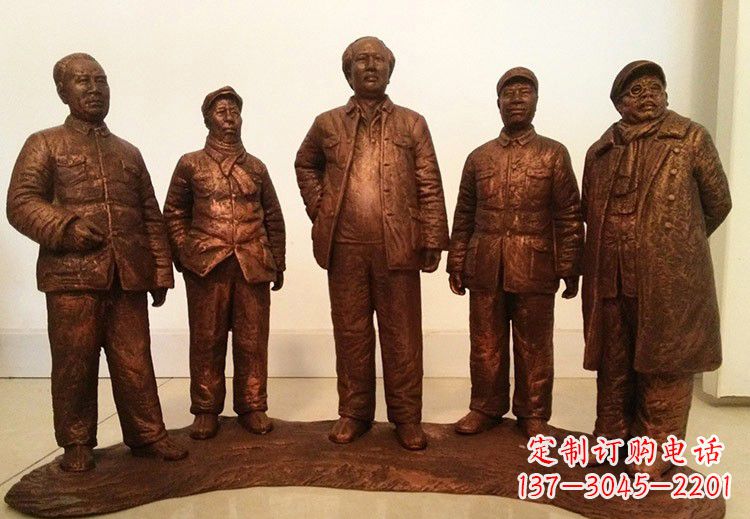 长沙中国近代伟人系列铜雕像