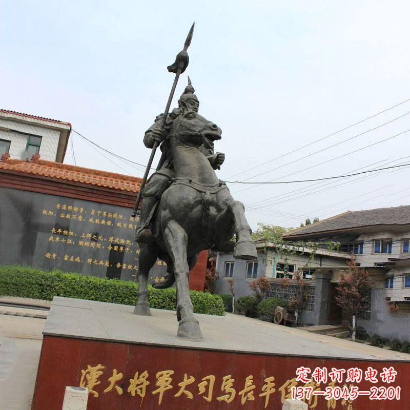 长沙中国历史名人汉朝著名将领民族英雄卫青铜雕塑像