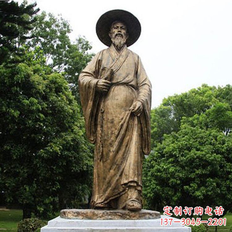长沙中国历史文化名人北宋文学家苏轼苏东坡铜雕像