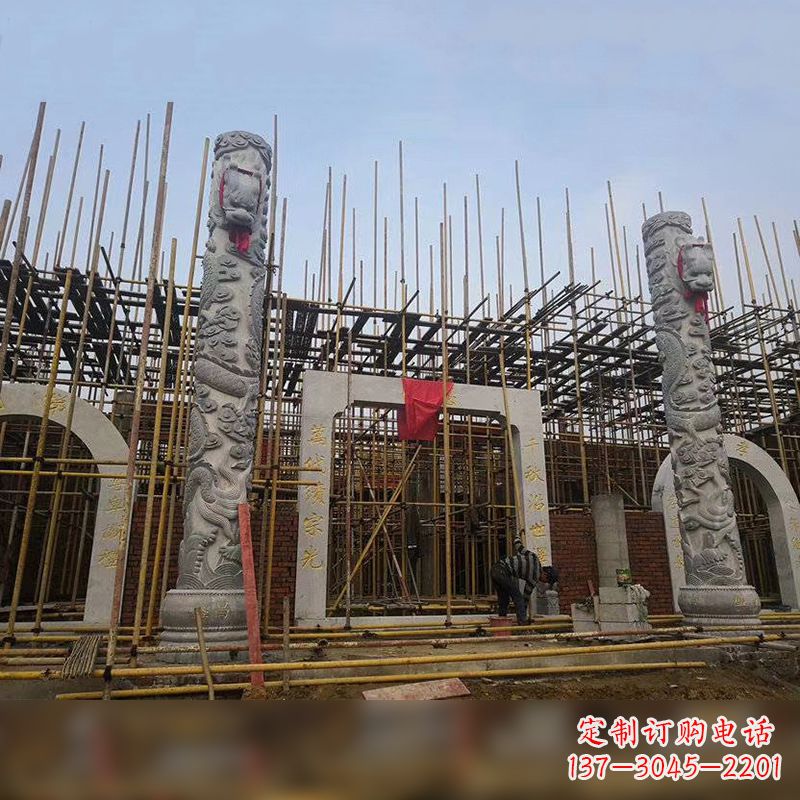 长沙中国龙柱石雕