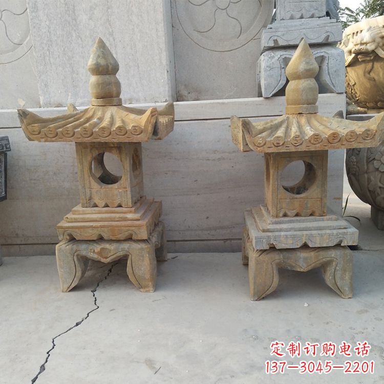 长沙中式仿古低墩石灯笼
