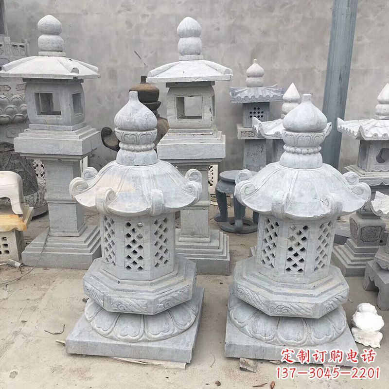 长沙中式低墩石雕灯笼