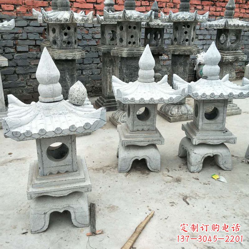 长沙中式庭院石雕灯笼