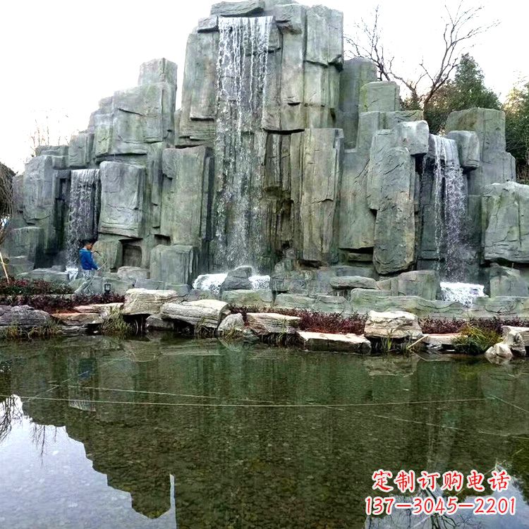 长沙中式园林流水假山雕塑