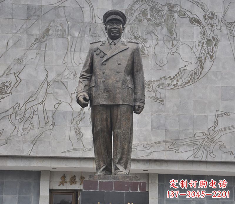 长沙朱德人物铜雕 