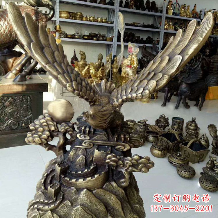 长沙铸铜老鹰雕塑
