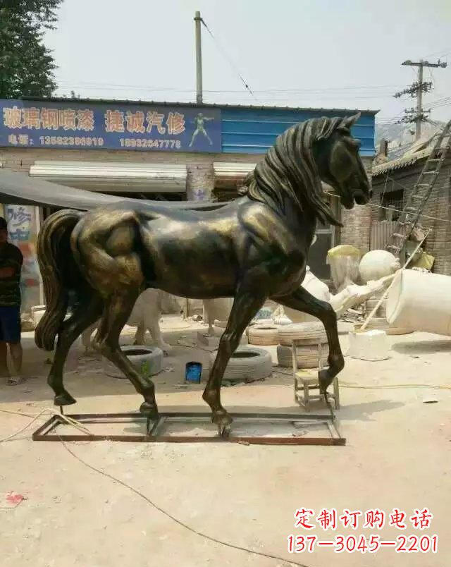 长沙铸铜马雕塑