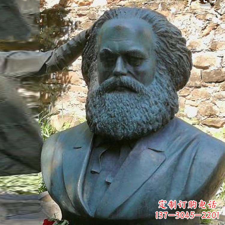 长沙铸铜名人无产阶级导师马克思头像雕塑
