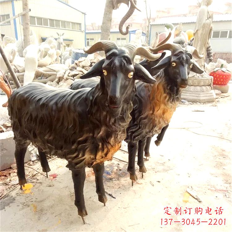 长沙铸铜山羊雕塑