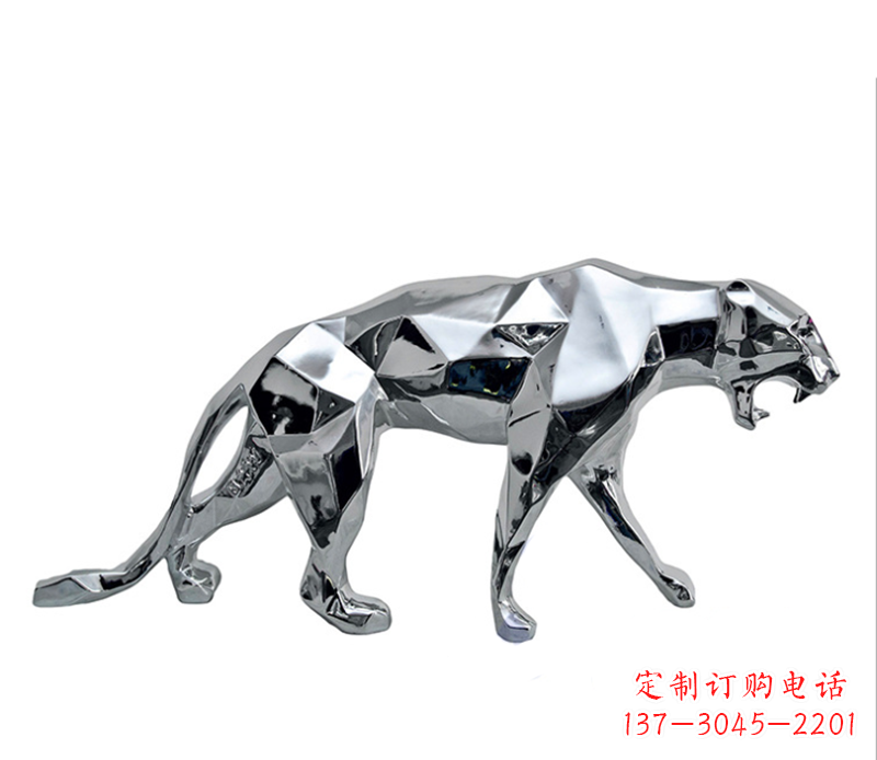 长沙豹子雕塑不锈钢